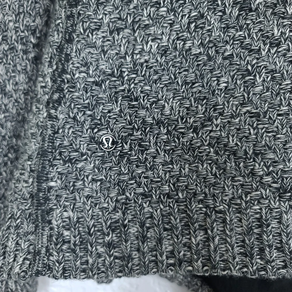LULULEMON Post Practice Cardigan Ghost Black Knit